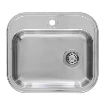 [681216160] JUVEL BARENTS køkkenvask 480x340x145mm planl strainer/hh stål ru