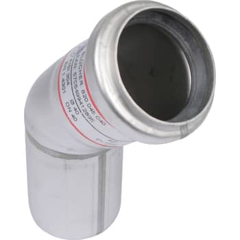[160205040] Ø 40 mm x 45° Bøjning rustfri AISI304/EN1.4301 BLÜCHER