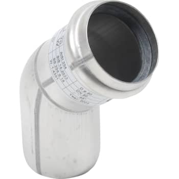 [160205050] Ø 50 mm x 45° Bøjning rustfri AISI304/EN1.4301 BLÜCHER
