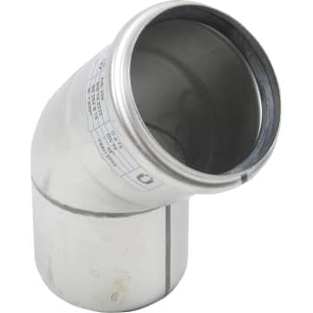 [160205075] Ø 75 mm x 45° Bøjning rustfri AISI304/EN1.4301 BLÜCHER