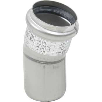 [160209050] Ø 50 mm x 15° Bøjning rustfri AISI304/EN1.4301 BLÜCHER
