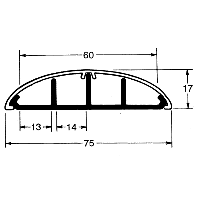 [7936423084] Tehalit Gulvkanal 17/75 PG m. buet låg (2m)