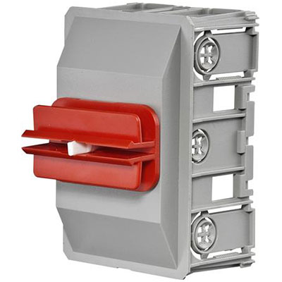 [7936440025] Kanaldåse S-FB til enkelt stikkontakt Fuga rød fod