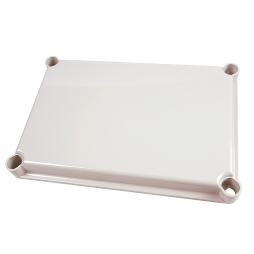 [8212007107] Fibox Grå Låg - 380x190x30 - 4 skruehuller