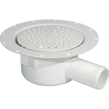 [153460512] Purus FREJA 50 mm afløbsskål til vinyl, u/studs, vandret, hvid