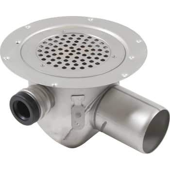 [153616113] BLÜCHER 75 mm afløbsskål til vinyl, med studs, vandret, lav