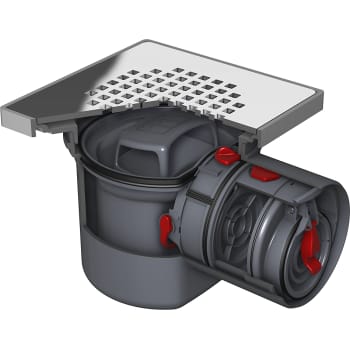 [154172310] ACO Junior 110 mm kælderafløb m/lukke t/gråt spildevand, rustfri