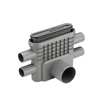 [155013513] Unidrain 75 mm rendeudløb med vandlås og studs, vandret
