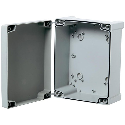 [8212035001] Fibox Tempo - 187x122x90 grå med låg - 4 skruehuller