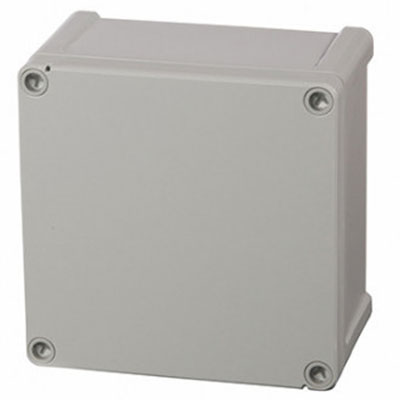 [8212035069] Fibox Tempo - 289x239x107 grå med låg - 4 skruehuller