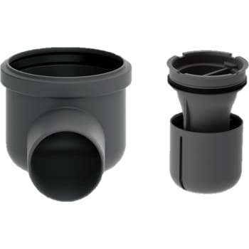 [155032213] Unidrain 75 mm hjørneudløb med vandlås, uden studs, vandret