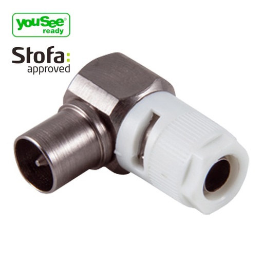 [8287180305] Coax stik han, metal vinkel, HF-tæt