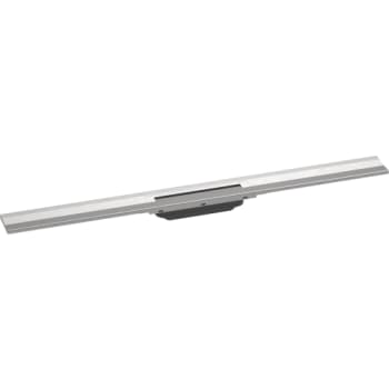[155481669] Hansgrohe RainDrain Flex afløbsrende 900mm kappesæt vægmont/kan afkortes, børstet rustfrit stål