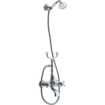 [725776104] Lavabo Retro 2-grebs badekararmatur med håndbruser krom