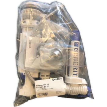 [609741504] Duravit Skyllegarniture med trykknap 3/6 liter og svømmeventil