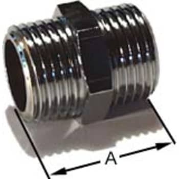 [048245533] 3/4" x 1/2" afzinkningsfri forkromet messing brystnippel