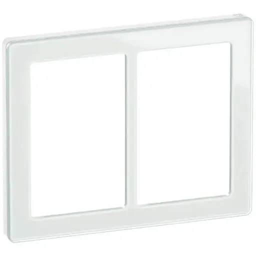 [1017057294] LK Fuga ramme PURE 66 glas 2x1½m - hvid