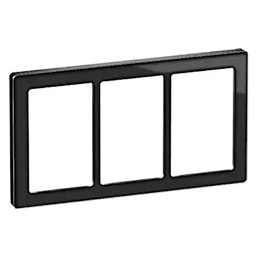 [1017057320] LK Fuga ramme PURE 66 glas 3x1½m - sort