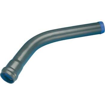 [064312090] Wavin 90 mm PVC-bøjning 45°, grå, PN10