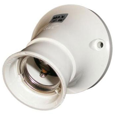 [8748102615] Vægfatning E27 hvid Ø66