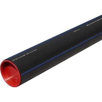 [071057112] Wavin 110 mm PE100 PN10 SDR17 rør, sort/blå, 6 m