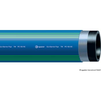 [071395092] Egeplast 90 mm SLA-rør, PE100 PN16 SDR11 m/alu-kappe, blå, 6 m