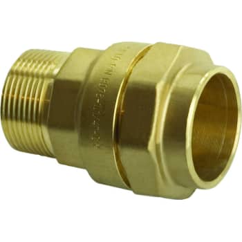 [072260025] Isiflo 25 mm x 3/4" overgang med nippel, messing, PN16