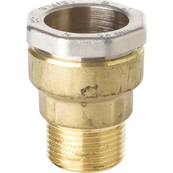 [072260727] Isiflo 27 mm x 3/4" overgang med nippel, messing, t/gl. rør PN16