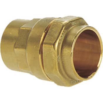 [072262025] Isiflo 25 mm x 3/4" overgang med muffe, messing, PN16