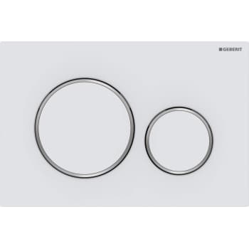 [617080140] Geberit Sigma 20 betjeningsplade i mat hvid/krom
