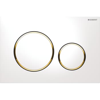 [617080159] Geberit Sigma 20 betjeningsplade i hvid/guld