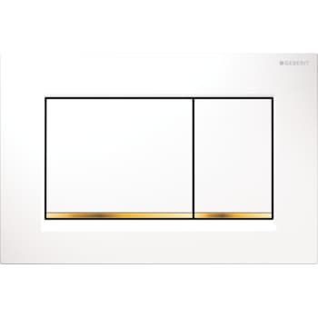 [617080359] Geberit Sigma 20(Ex.30) betjeningsplade i hvid/guld