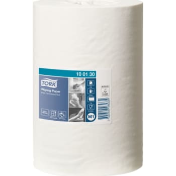[882890028] Tork M1 håndklæderulle 1-lags, mini, hvid u/hylse, Ø14 cm, 120 m