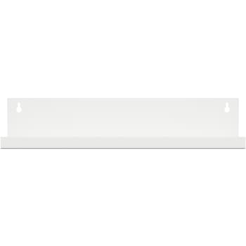 [930235867] Nichba hylde l-formet 40 cm hvid pulverlakeret