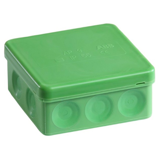 [9221003175] Monteringsdåse AP9 Grøn 86x86x39mm