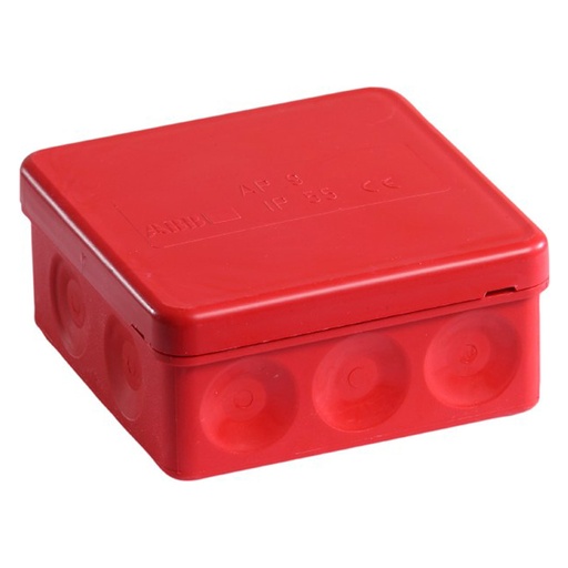 [9221003188] Monteringsdåse AP9 Rød 86x86x39mm