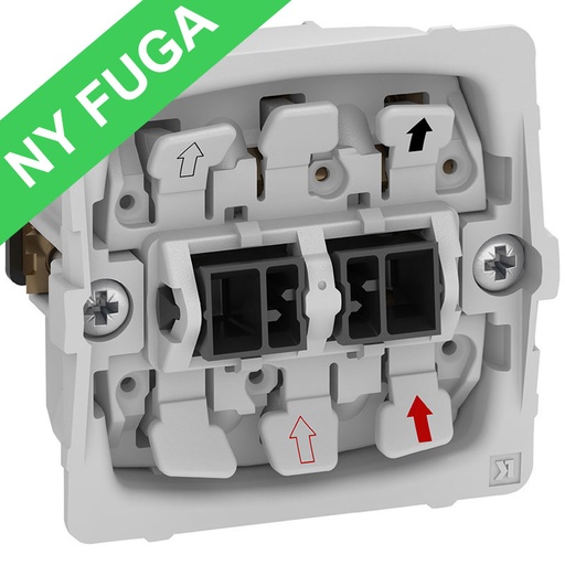 [1017058248] Fuga 2-polet afbryder 16A uden afdækning