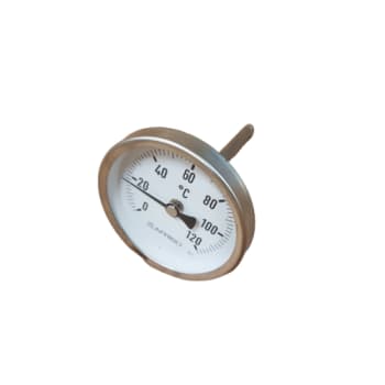 [480600001] Rustfrit termo Ø83x100 mm, 0-120 C. Kl. 1,0
