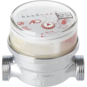 [484590602] Varmtvandsmåler Qn1,5 (Q3 2,5) 80mm x 1/2", universal