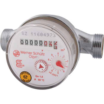 [484591602] Varmtvandsmåler Qn1,5 (Q3 2,5) 110mm x 1/2", universal