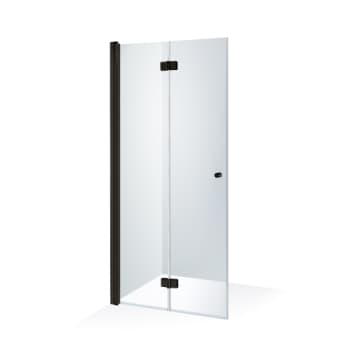 [930232551] Folding doors 1/2 Simona Left side, black profiles 80x200cm
