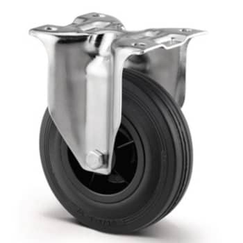 [930233532] Transporthjul, fast plade, 160mm, 135kg belastning