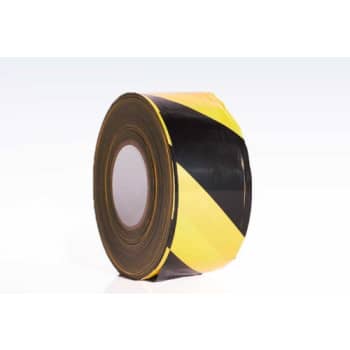 [882070124] Roliba afmærkningsbånd, gul/sort, 70 mm x 500 m