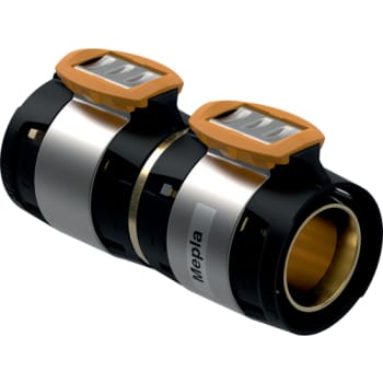 [088549050] FLOWFIT overgang 50x50mm t/MEPLA blyfri siliciumbronze sort