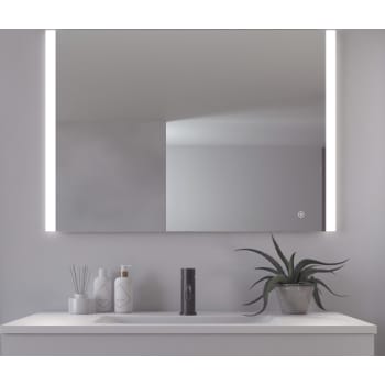 [930223878] Loevschall Vega spejl 100x70 cm med to dæmpbare lysfelter