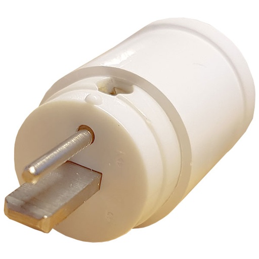 [G9031P] Højttalerstik, 2 pol - Han - Hvid - 2 stk.