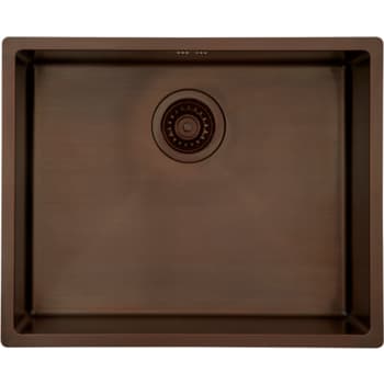 [930228273] Lavabo Kubus 500 Soft køkkenvask uden hanehul, bruneret messing