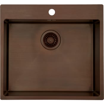 [930228275] Lavabo Kubus 540 Soft køkkenvask med hanehul, bruneret messing