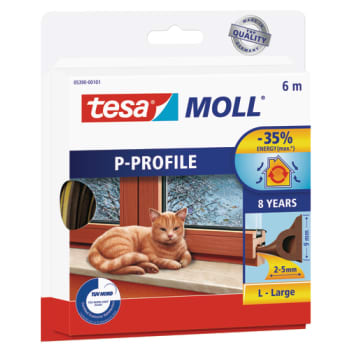 [930228664] tesamoll® tætningsliste P-profil 6mx9mm brun