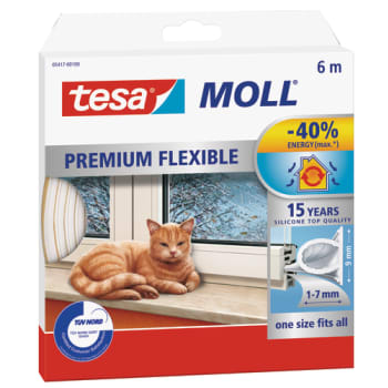 [930228669] tesamoll® silikonetætningsliste O-profil 6mx8,5mmx9mm hvid